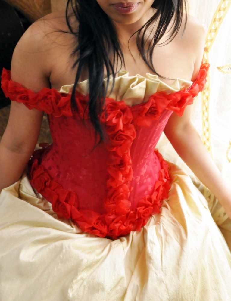 fleur de lis corset wedding dress